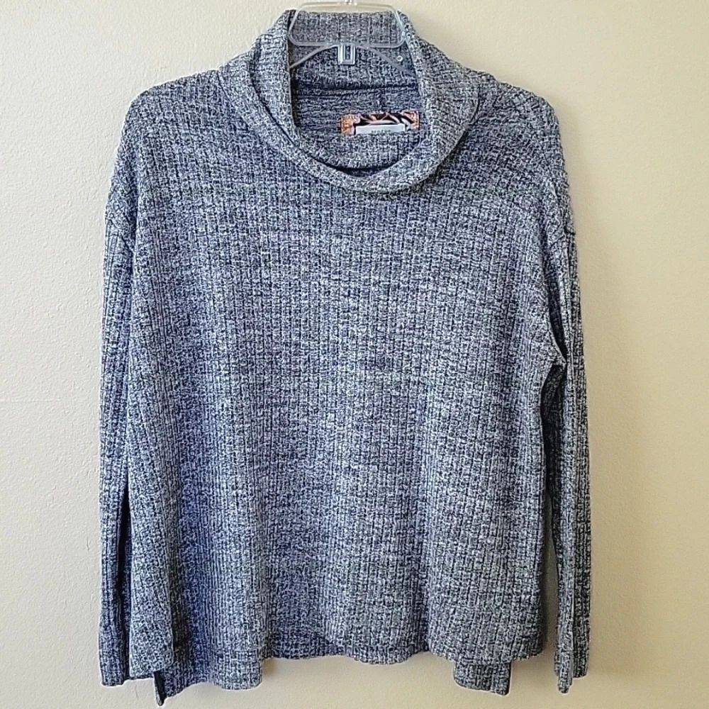 Maeve Anthropologie Gray Oversized Ribbed Cowl Neck Sweater - Size XS